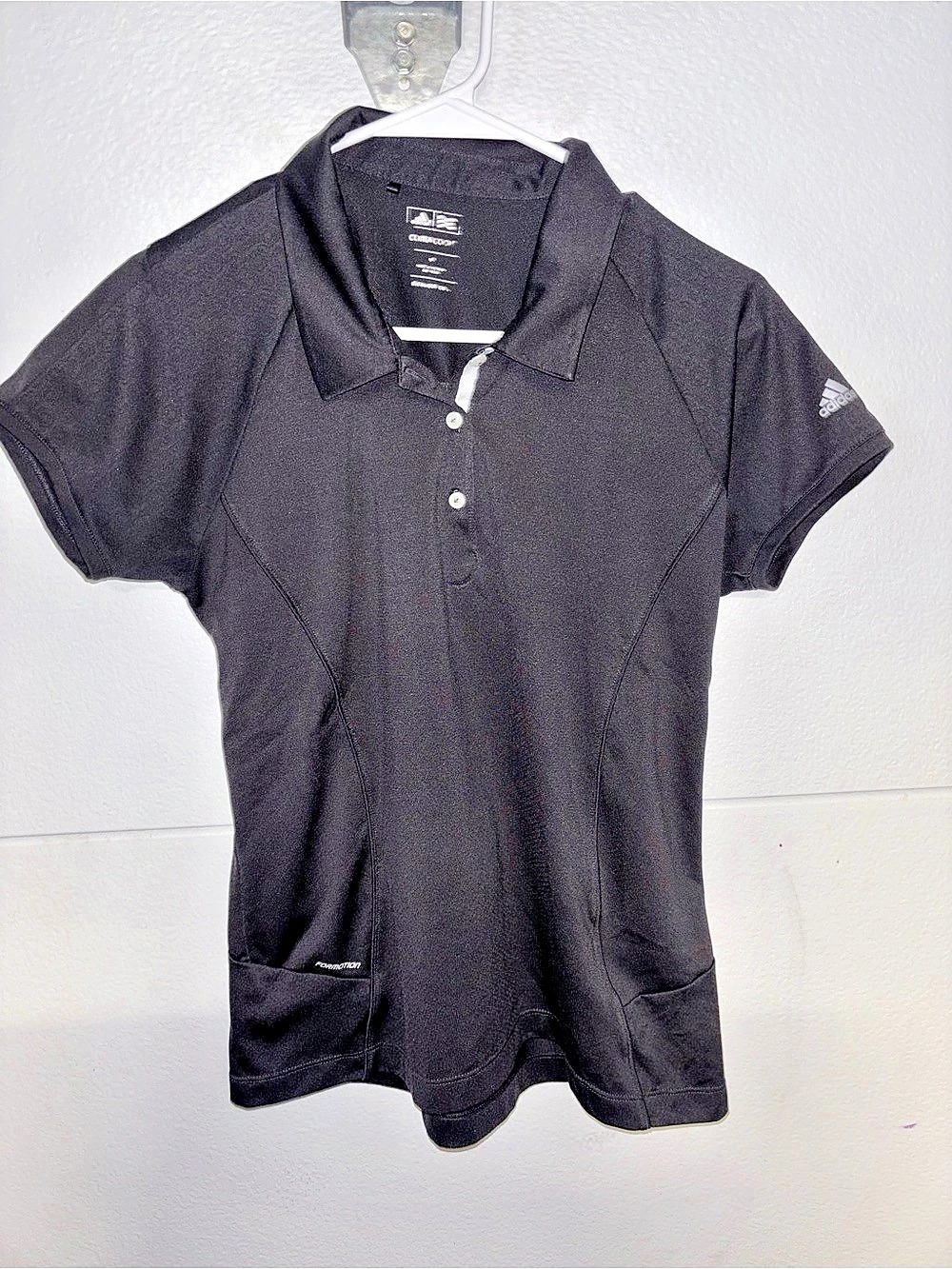 adidas Climacool polo shirt Black Short Sleeve Athletic Polo